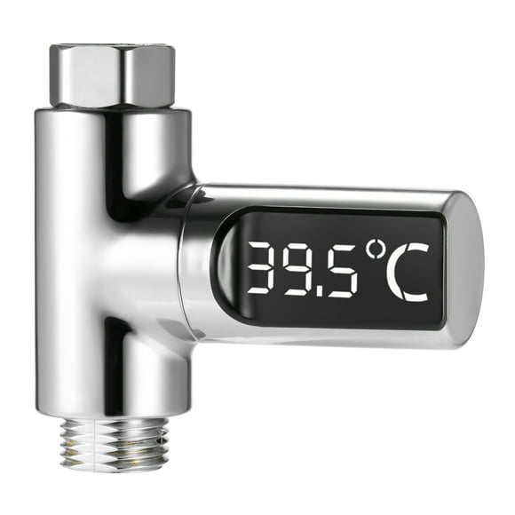Water Temperature Monitor LED Display Water Flow Shower Thermometer O9I2